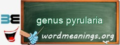 WordMeaning blackboard for genus pyrularia